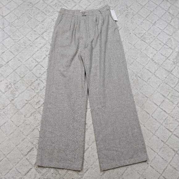 Reformation Pants - Reformation Pants Women's 8 Gray Light Montauk Trousers High-Waist Pleat Minimal